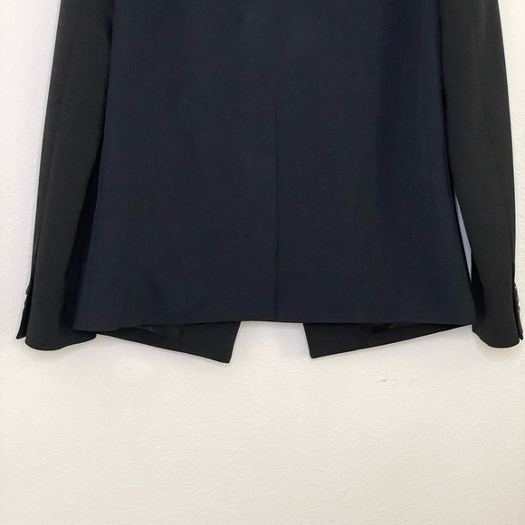 J Brand Two Tone Blazer Button Front Suit Jacket Black Size 2 Classic Neutral - Picture 6 of 12
